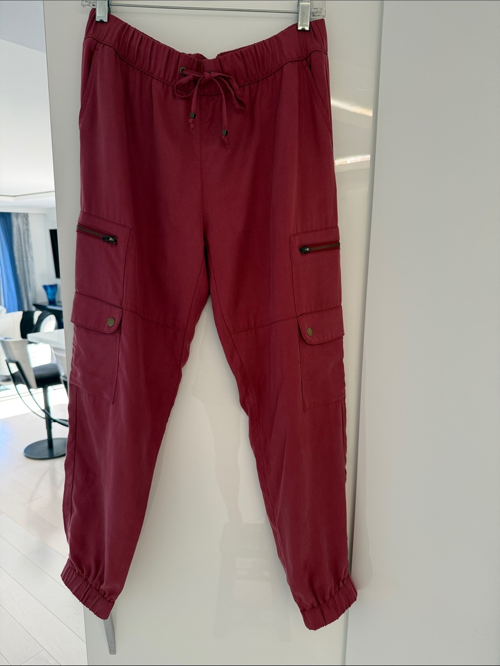 Banana Republic Rose Red Cargo Jogger Pants